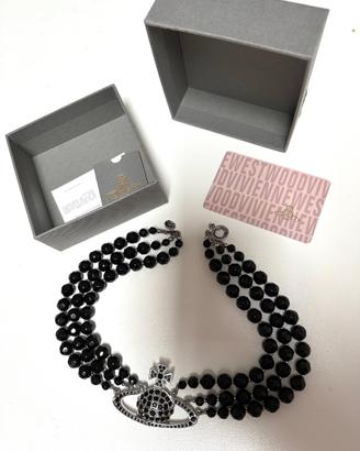 Collana Vivienne Westwood originale – orb nero – b