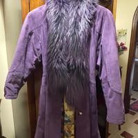 Giaccone in pelle di pecari e collo di volpe