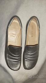 mocassino liscio donna in pelle argentato