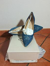 Dècolletè L'Arianna donna made in italy blu 38 1/2