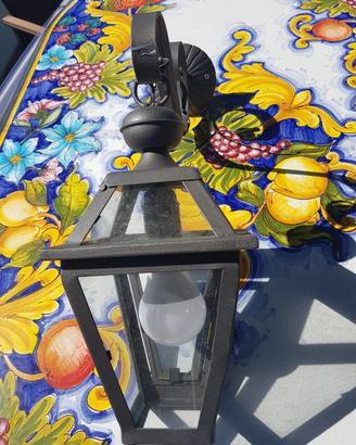 lampada da esterno in ferro battuto