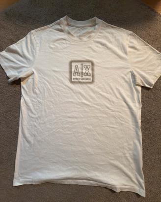 Armani Exchange T-Shirt Bianca Uomo M | Logo A|X