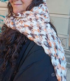 Sciarpa lana fatta a mano donna Scout