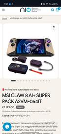 Msi Claw 8 AI+ Super Pack 