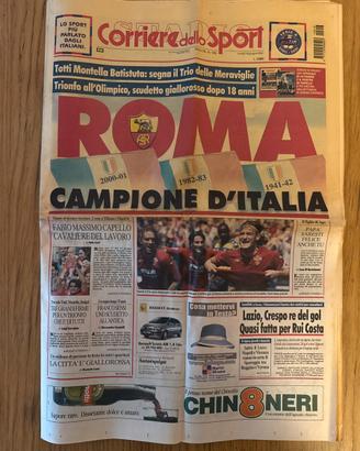 Scudetto Roma 2001- Corriere dello Sport 18/6/2001