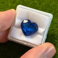 Zaffiro blu 10.90 ct taglio Cuore certificato