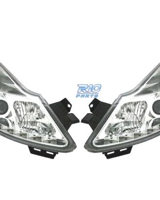 FARI PER OPEL CORSA D 06-10 LUCE DIURNA A LED FOND