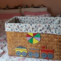 cesta porta giochi in vimini 