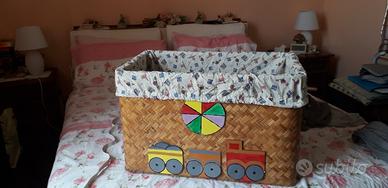 cesta porta giochi in vimini 