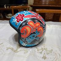 Casco Dmd jet moto harley omologato glitterato