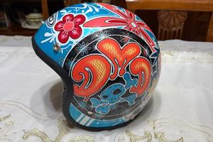 Casco Dmd jet moto harley omologato glitterato