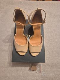 Sandali con tacco Kazar beige n.38 pelle