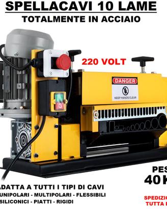 Spellacavi 10 lame elettrica sgauinacavi spelafili