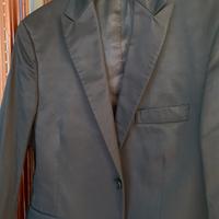 Vestito uomo nero sancrato, semi lucido, tg 52