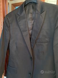Vestito uomo nero sancrato, semi lucido, tg 52
