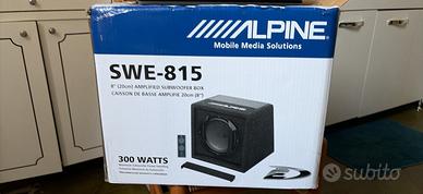 Subwoofer ALPINE Amplificato SWE-815 da 300 watt