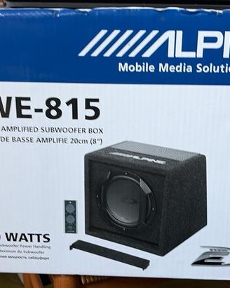Subwoofer ALPINE Amplificato SWE-815 da 300 watt