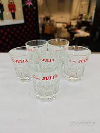 6 bicchieri vintage originale grappa Julia 