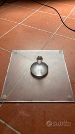 Pestello e lastra di vetro in cristallo