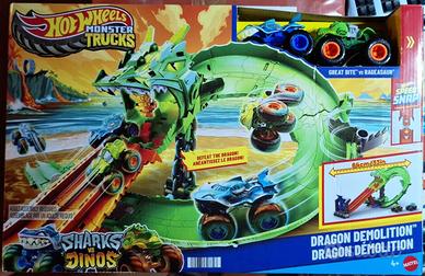 Hot Wheels Monster Trucks Sharks vs Dinos Dragon