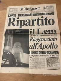 Quotidiano storico “il messaggero 22 luglio 1969