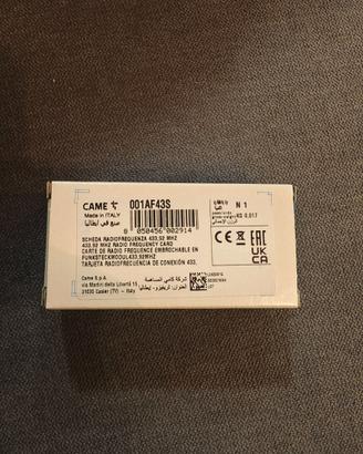 Scheda CAME 001AF43S