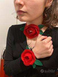 Set bracciale o elastico per capelli e girocollo