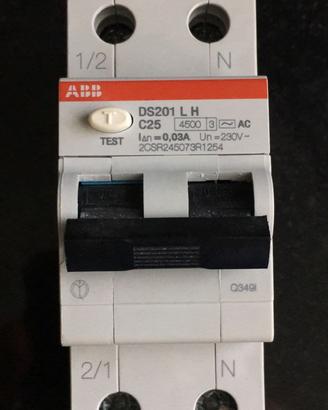 Interruttore Magnetotermico  ABB DS201 L H C25
