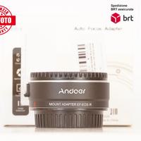 Andoer Mount adapter Canon EF-EOS R nero con suppo