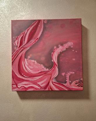 Dipinto contemporaneo 30x30 – Pink Splash