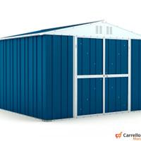 Box capanno giardino Acciaio 327x269 132kg blu