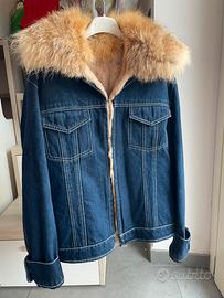 Pelliccia Giacca Denim