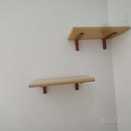 Coppia mensole completi di 4 reggi mensola 