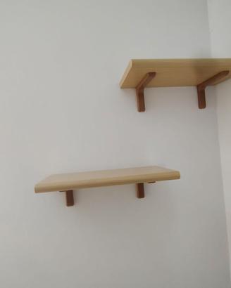 Coppia mensole completi di 4 reggi mensola 
