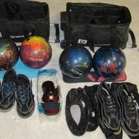 Bocce, scarpe e borse da bowling