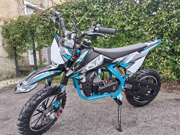 MINI CROSS 50cc 2 TEMPI RUOTE 10/10 AZZURRA