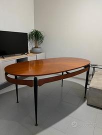 Tavolo ellittico in mogano  di Silvio Cavatorta