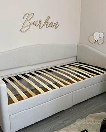 Letto singolo con cassetti