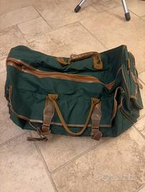 🧳Borsone da Viaggio Vintage - Verde & Cuoio