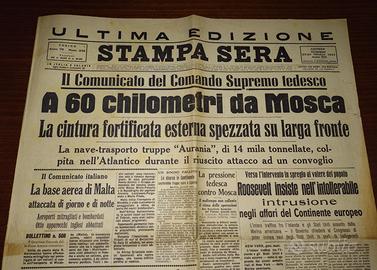 GIORNALE 1941: NAZISTI ALLE PORTE DI MOSCA