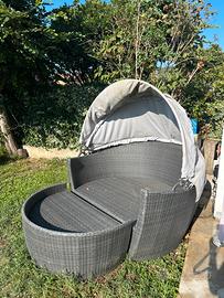 Divano grande tondo da giardino