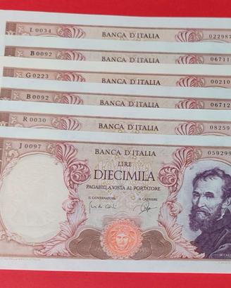 BANCONOTA 10 MILA LIRE MICHELANGELO