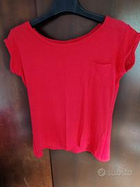 t-shirt rossa Alcott 100% cotone