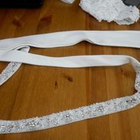 Cintura bianca perle strass sposa e cerimonia