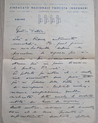 SINDACATO NAZIONALE FASCISTA INGEGNERI 30/’40