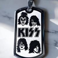 Piastrina Kiss in acciaio inox