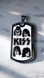 Piastrina Kiss in acciaio inox