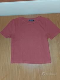 T-shirt Terranova color malva / rosa antico 