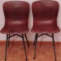 Coppia sedie modernariato 15704/II Pagholz