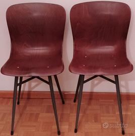 Coppia sedie modernariato 15704/II Pagholz